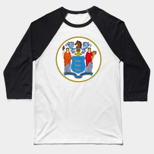 New Jersey Coat of Arms Baseball T-Shirt